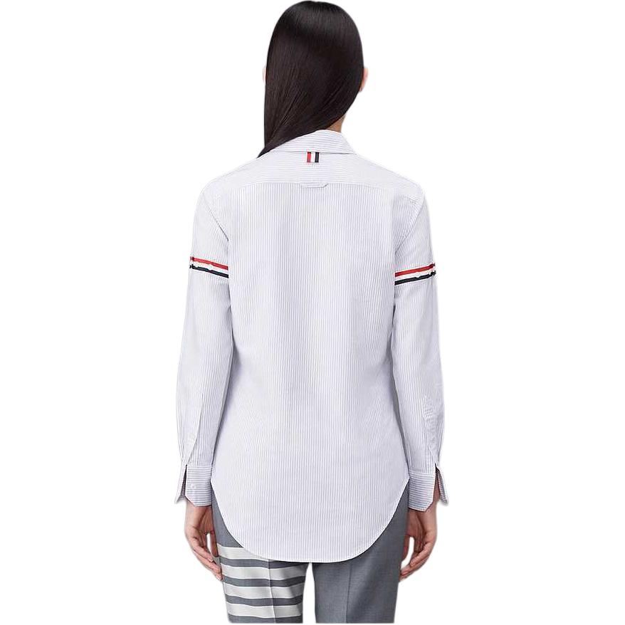 (Women) THOM BROWNE Blue Striped Long Sleeve Shirt FLL019E-00098-480 圖 5