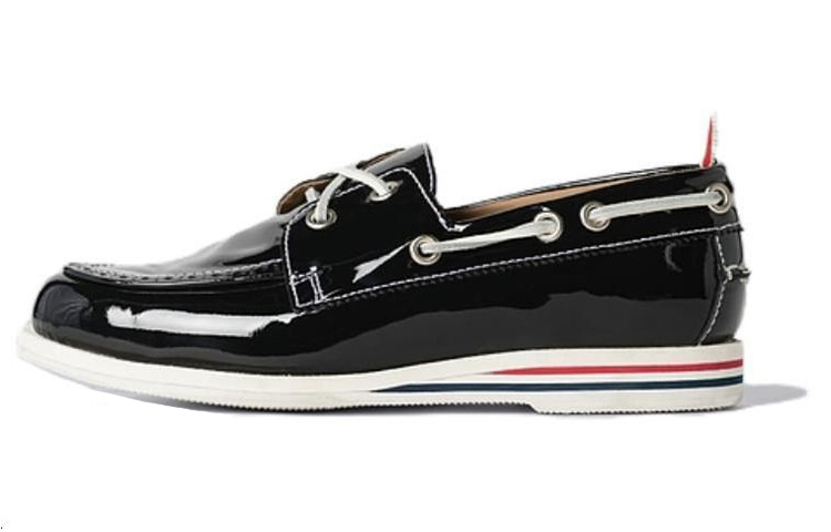 (W) Thom Browne Boat Shoe 'Navy Leather'