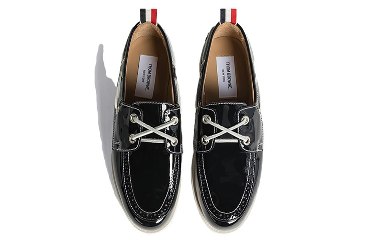 (W) Thom Browne Boat Shoe 'Navy Leather' 圖 3