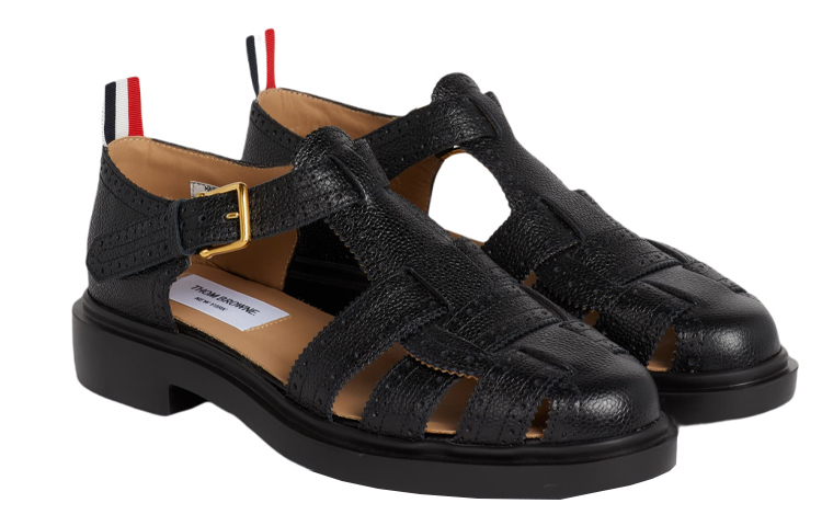 Order (W) トムブラウン ペブルグレイン ブラック ブローグ FFF109B06257001