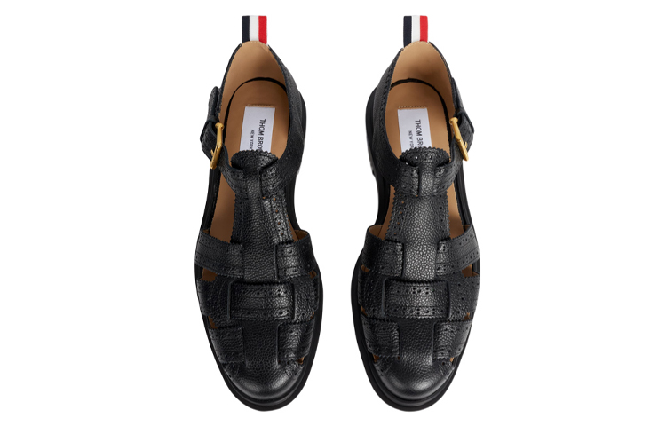 Lookbook (W) トムブラウン ペブルグレイン ブラック ブローグ FFF109B06257001