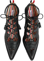 Shop (W) Thom Browne 黑色皮革高跟布洛克鞋 FFH215A06257001