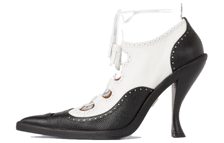 (Women) Thom Browne Brogue High Heel 'Black White' FFH215A06257980