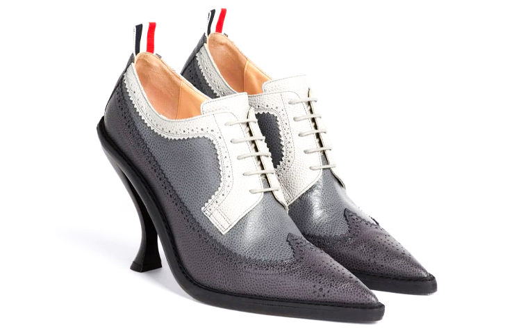 (W) Thom Browne Brogue High Heels 'Black Grey Pebble' 圖 3
