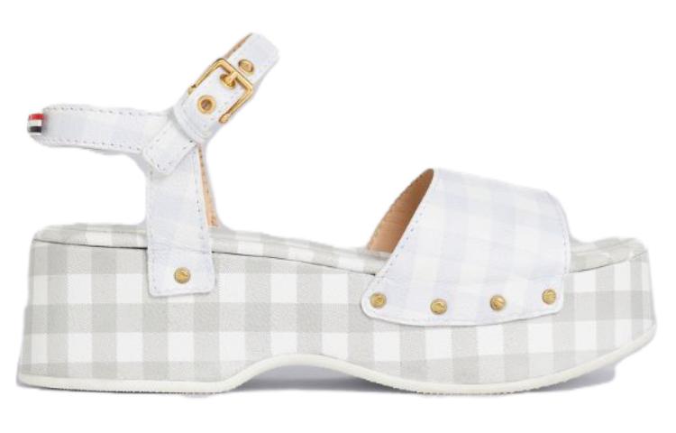 (W) Thom Browne Calfskin Buckle Chunky Round Toe Slide 'White' 圖 2