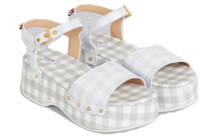 (W) Thom Browne Calfskin Buckle Chunky Round Toe Slide 'White' 圖 3