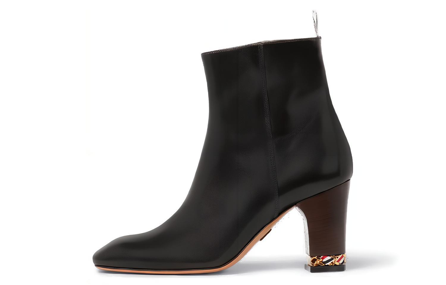 (Women) Thom Browne Calfskin High Heel Boot 'Black' FFB118A06764001