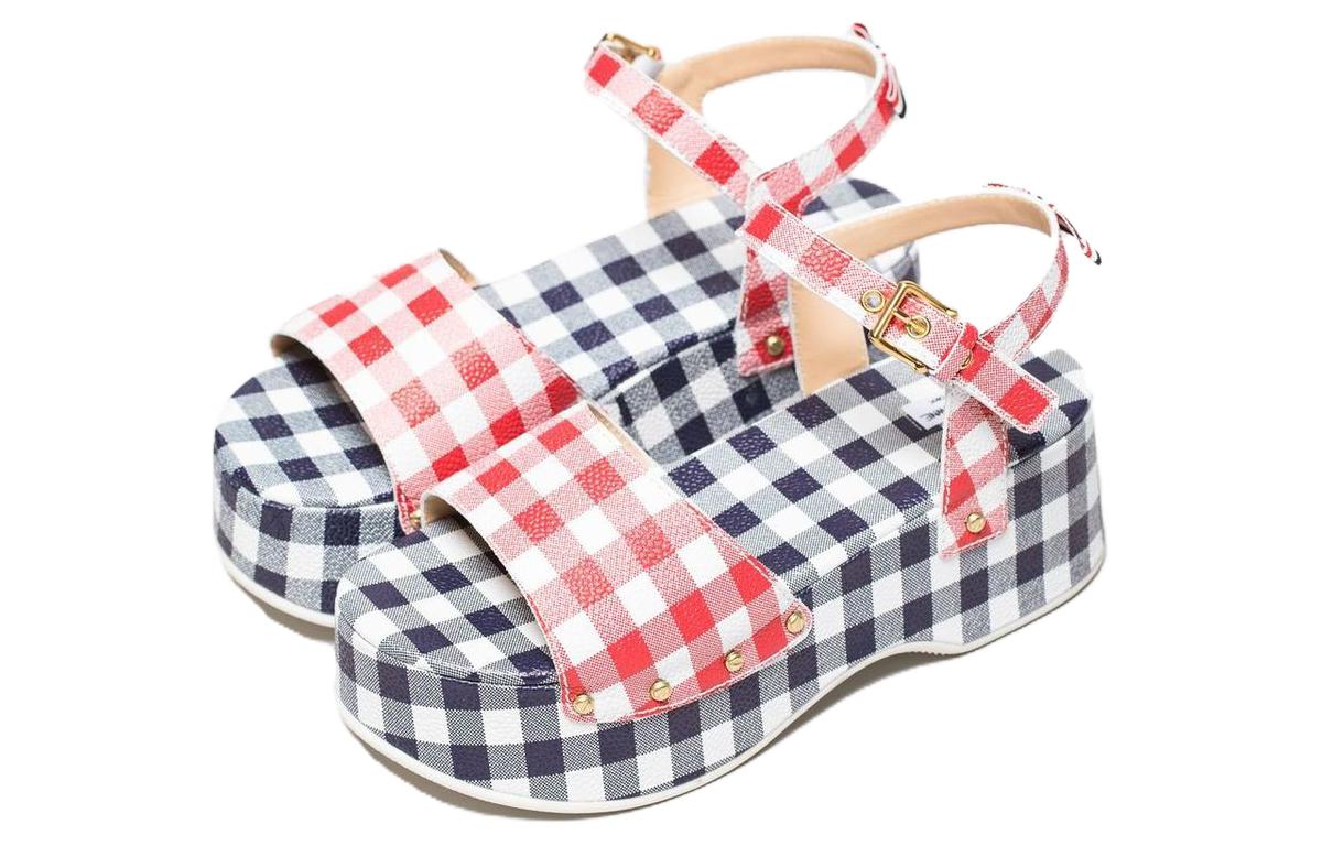 Lookbook (Women) Thom Browne Calfskin Plaid Sandals 'Multicolor' FFF093A06880960