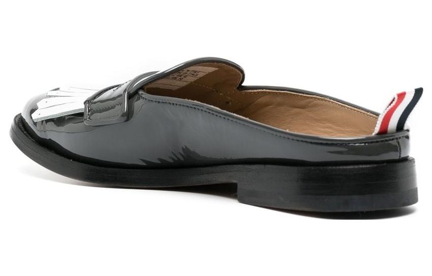 (W) Thom Browne Calfskin Round Toe Flat 'Black Fashion Slide' 圖 4