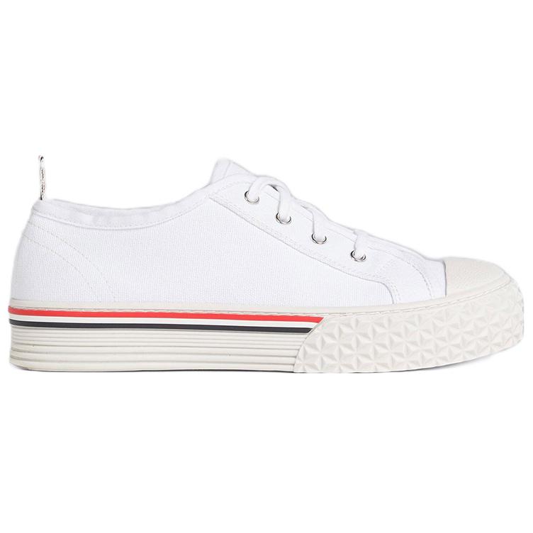 Order (W) Thom Browne Lona Universitaria 'Zapatillas Blancas de Caño Bajo' FFD125AF0102100
