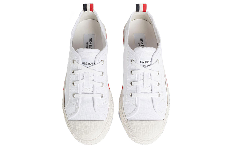 Shop (W) Thom Browne Lona Universitaria 'Zapatillas Blancas de Caño Bajo' FFD125AF0102100