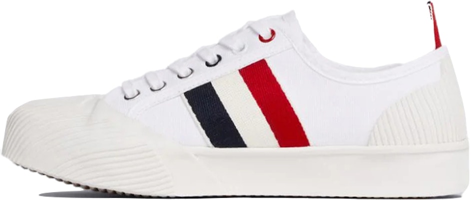 (Women) Thom Browne Canvas Low-Top 'Tri-Color Stripe' FFD035A01588100 Buy (Women) Thom Browne Canvas Low-Top 'Tri-Color Stripe' FFD035A01588100