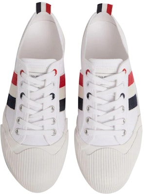 (W) Thom Browne Sepatu Rendah Kanvas 'Garis Tiga Warna' FFD035A01588100 Shop (W) Thom Browne Sepatu Rendah Kanvas 'Garis Tiga Warna' FFD035A01588100
