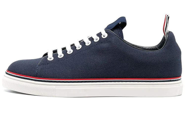 (W) Thom Browne Canvas Low Top 'Blue'