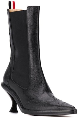 (Women) Thom Browne Chelsea Boot 'Black Leather Mid-Top Comfort' FFB094A00198001 Order (Women) Thom Browne Chelsea Boot 'Black Leather Mid-Top Comfort' FFB094A00198001