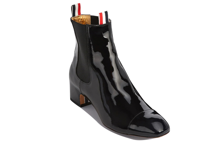 (W) Thom Browne Chelsea Boot 'Black Patent Grosgrain Ribbon' 圖 3