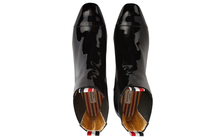 (W) Thom Browne Chelsea Boot 'Black Patent Grosgrain Ribbon' 圖 4
