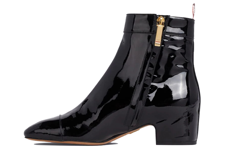 (W) Thom Browne Chelsea Boot 'Black Patent Leather'