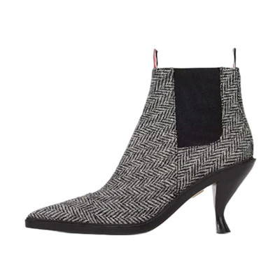 (W) Thom Browne Chelsea Boot 'Houndstooth Harris Tweed Black'