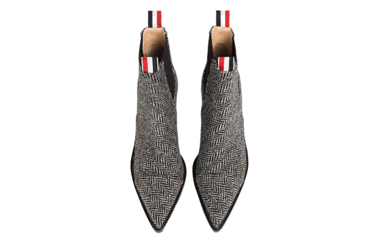 (W) Thom Browne Chelsea Boot 'Houndstooth Harris Tweed Black' 圖 3