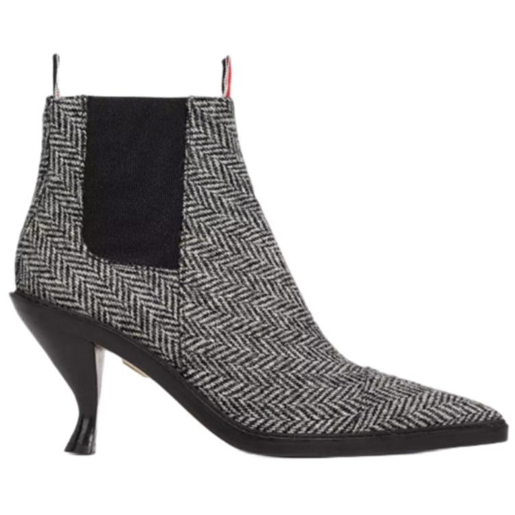(W) Thom Browne Chelsea Boot 'Houndstooth Harris Tweed Black' 圖 4