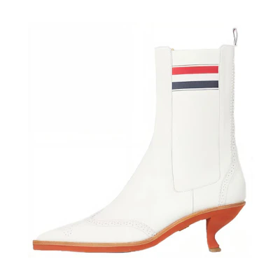 (W) Thom Browne Chelsea Boot 'White Stripe'