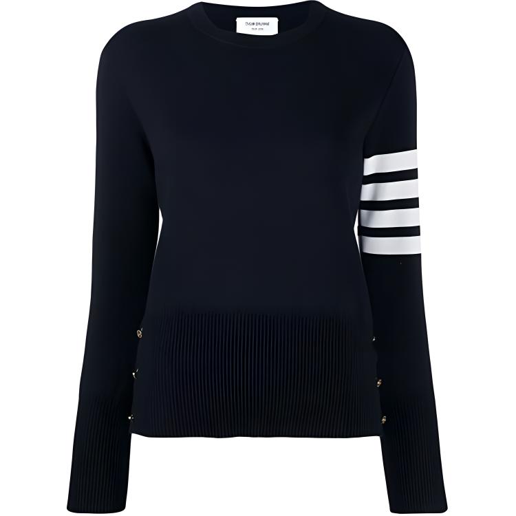 (Women) Thom Browne Classic 4-Bar Knit Sweater Navy Blue Autumn Winter. FKA239A-00219-415 圖 2