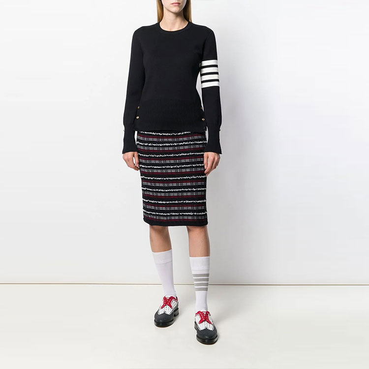 (Women) Thom Browne Classic 4-Bar Knit Sweater Navy Blue Autumn Winter. FKA239A-00219-415 圖 3