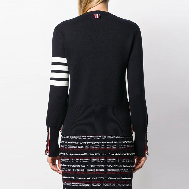 (Women) Thom Browne Classic 4-Bar Knit Sweater Navy Blue Autumn Winter. FKA239A-00219-415 圖 4