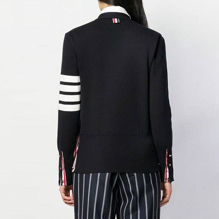 (Women) Thom Browne Classic 4-Stripe V-Neck Knit Cardigan - Navy Blue FKC207A-00219-415 圖 5