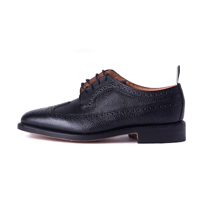 (W) Thom Browne Classic Longwing Brogue 'Black'