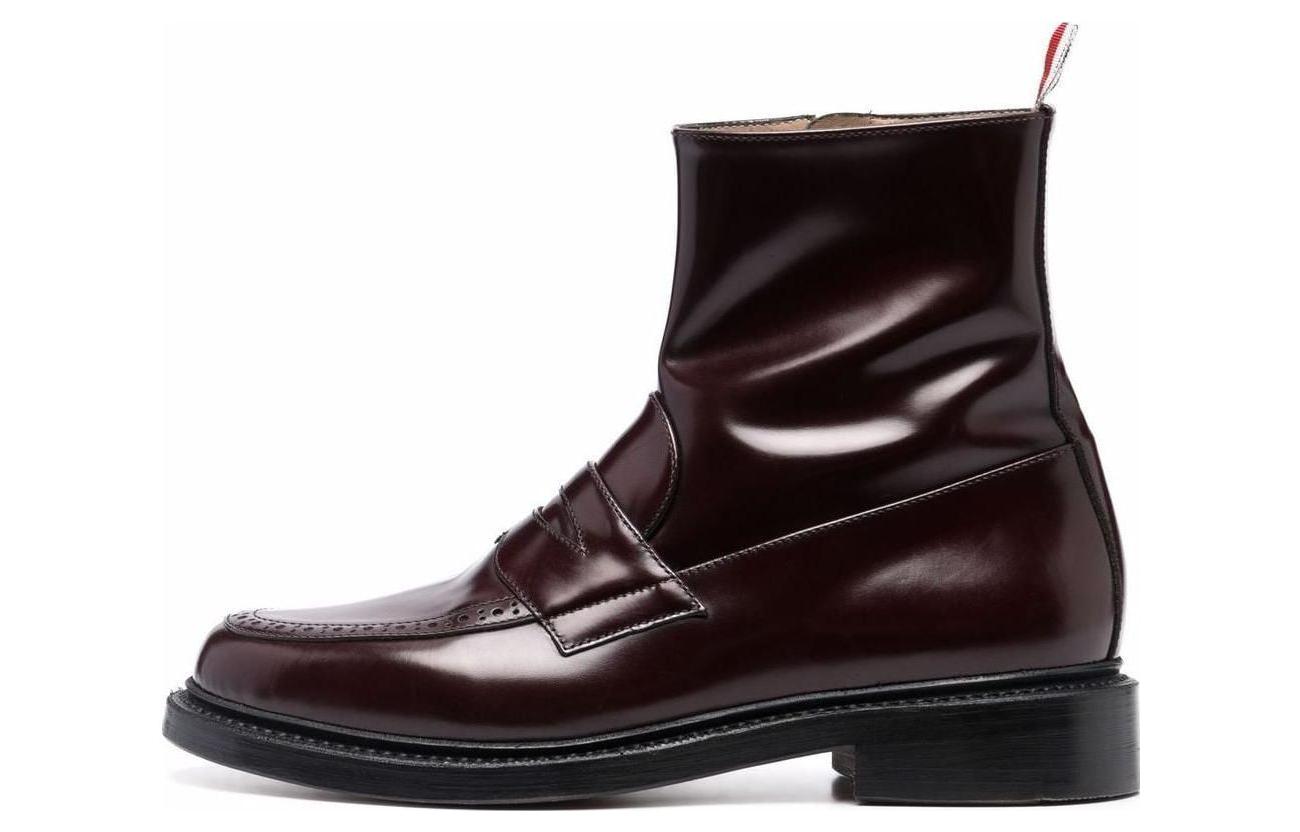 (Women) Thom Browne Classic Round-Toe Short Boot 'Brown Leather' FFB153AL0006614