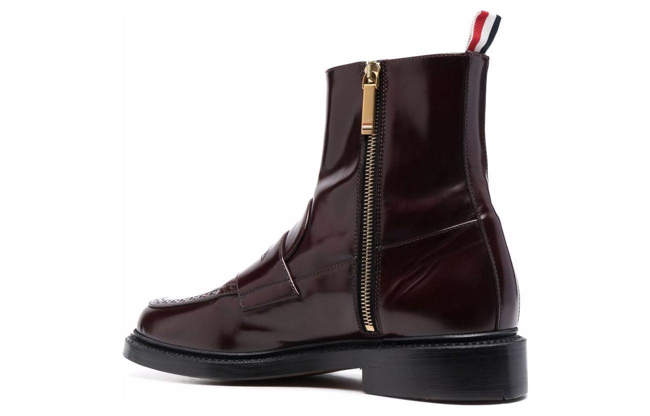 Shop (W) Stivaletto Classico Punta Tonda Thom Browne ''Pelle Marrone'' FFB153AL0006614