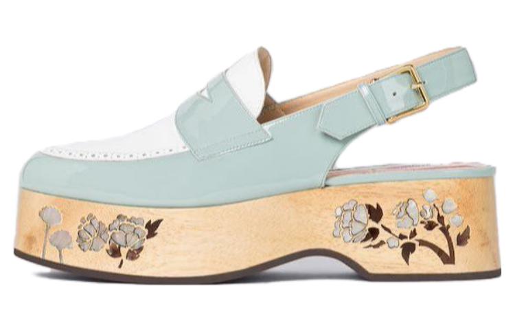 (W) Thom Browne Derby 'Blue White Patent Leather'