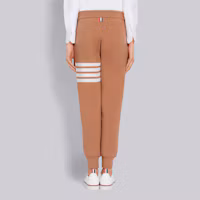 Shop (W) Thom Browne 羊毛裡襯寬鬆版運動針織長褲 FJQ008P-07693-275