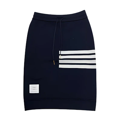 (Women) Thom Browne Four-Stripe Print Midi Skirt. FJK044A-07693-415