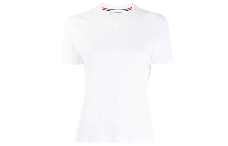 (Women) Thom Browne FW21 4-Bar Crewneck Short Sleeve T-Shirt White. FJS065P-06313-100 圖 2