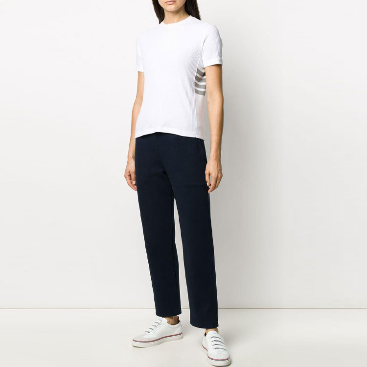 (Women) Thom Browne FW21 4-Bar Crewneck Short Sleeve T-Shirt White. FJS065P-06313-100 圖 3