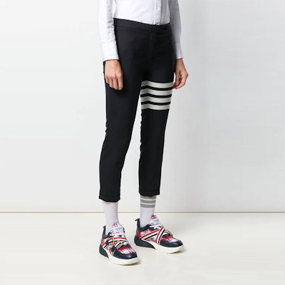 (Women) THOM BROWNE FW21 4-Bar Skinny Trousers Navy Blue. FTC025V-06146-415 Shop (Women) THOM BROWNE FW21 4-Bar Skinny Trousers Navy Blue. FTC025V-06146-415