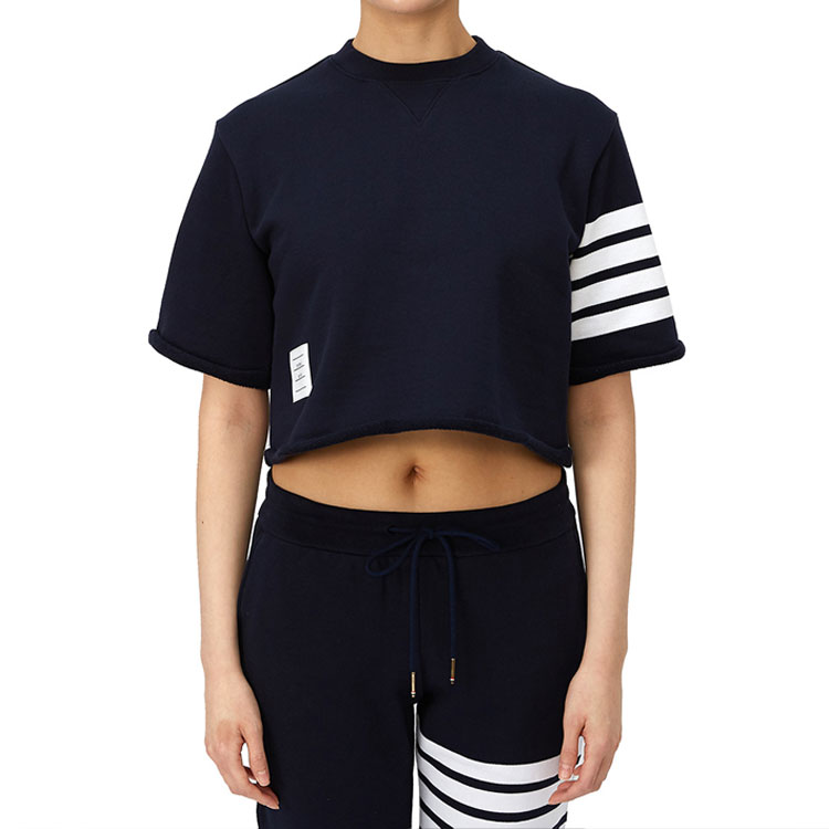 Shop (W) 汤姆布朗 FW21 四道杠条纹海军蓝圆领T恤 FJS027A-00535-415