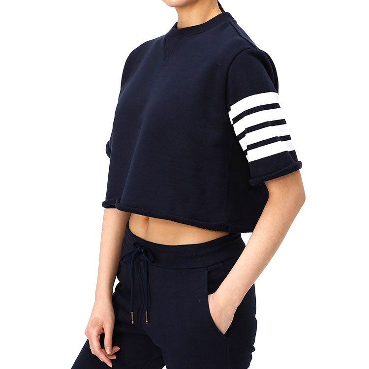 Sizing (W) 汤姆布朗 FW21 四道杠条纹海军蓝圆领T恤 FJS027A-00535-415