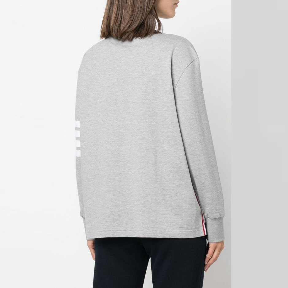 Cheap (W) トムブラウン FW21 グレー クラシック 4バー ワッフルニット ジップアップスウェットシャツ FJS066A-06221-055