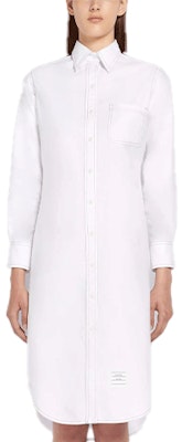 (W) 톰 브라운 FW21 화이트 롱슬리브 솔리드 스티치 셔츠 드레스 FDS001I-06177-100 Order (W) 톰 브라운 FW21 화이트 롱슬리브 솔리드 스티치 셔츠 드레스 FDS001I-06177-100