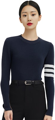 (W) トムブラウン FW21 ブラック ウール プルオーバー セーター フォーストライプス FKA239A-00014-415 Shop (W) トムブラウン FW21 ブラック ウール プルオーバー セーター フォーストライプス FKA239A-00014-415