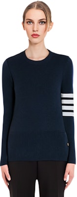 (W) トムブラウン FW21 ブラック ウール プルオーバー セーター フォーストライプス FKA239A-00014-415 Purchase (W) トムブラウン FW21 ブラック ウール プルオーバー セーター フォーストライプス FKA239A-00014-415