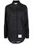 Buy (Women) Thom Browne FW21 Four-Bar Stripe Shirt Jacket Black FLD005X-03028-001