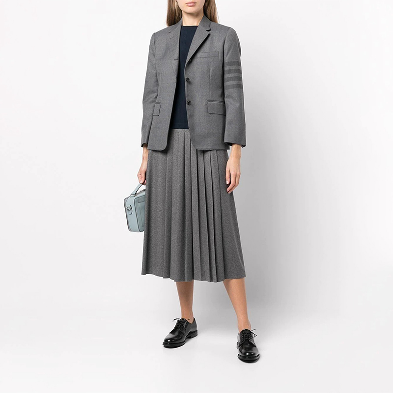 (Women) THOM BROWNE FW21 Four-Stripe Grey Solid Suit Blazer. FBC637A-04346-035 圖 4