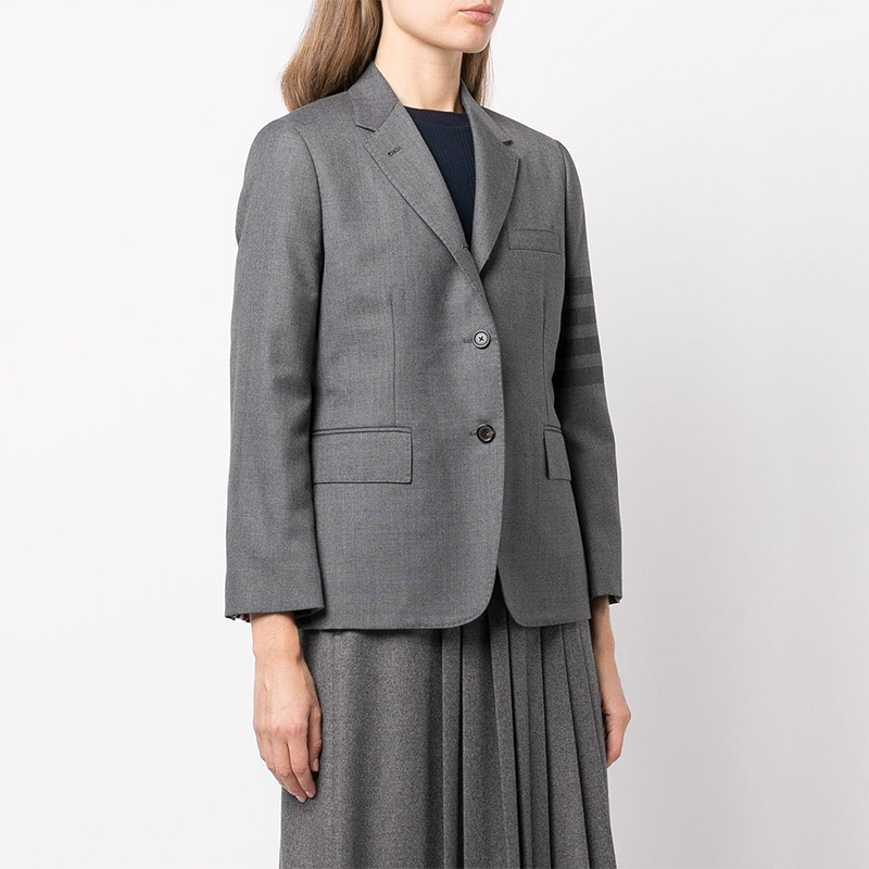 (Women) THOM BROWNE FW21 Four-Stripe Grey Solid Suit Blazer. FBC637A-04346-035 圖 5