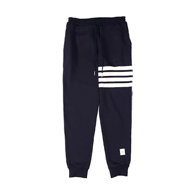 (Women) Thom Browne FW21 Navy Classic 4-Bar Joggers, Back to School Edition FJQ001A-00535-415