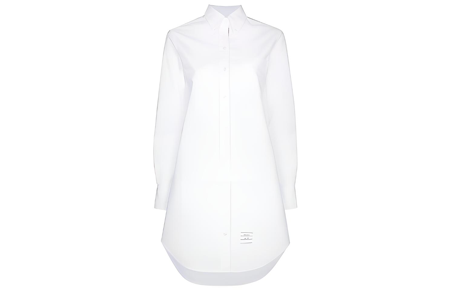 (Women) Thom Browne FW21 Solid White Shirt White FDS002E-06177-100